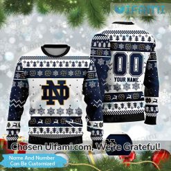 Ugly Christmas Sweater Notre Dame Personalized Impressive Notre Dame Gift