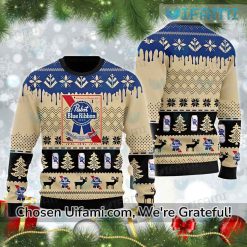 Ugly Christmas Sweater PBR Adorable Pabst Blue Ribbon Gift