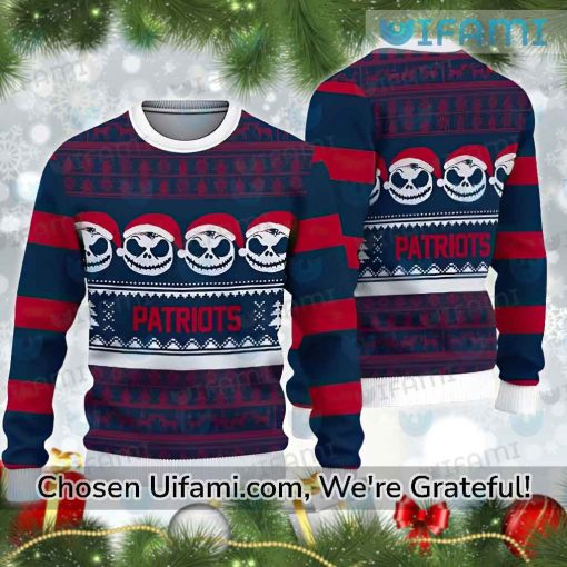 Ugly Christmas Sweater Patriots Jack Skellington New England Patriots Gift