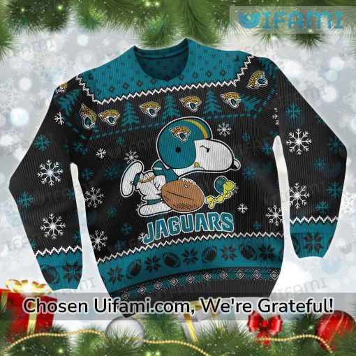 Ugly Sweater Jaguars Inspiring Snoopy Woodstock Jacksonville Jaguars Gift