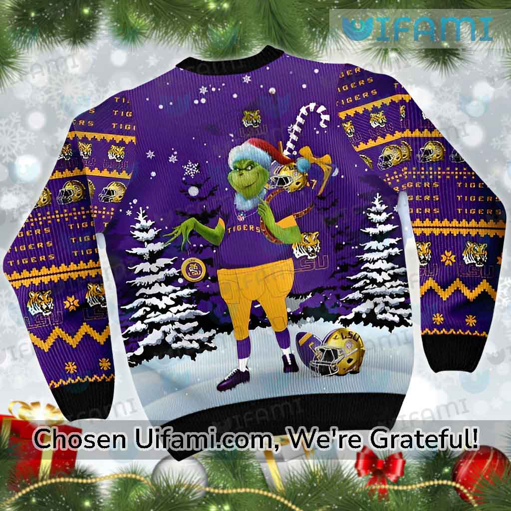 Ugly Sweater LSU Grinch Funny LSU Gifts