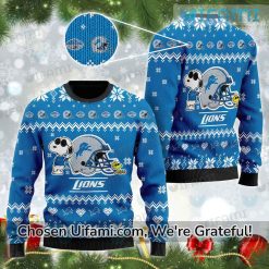 Ugly Sweater Lions Bountiful Snoopy Woodstock Gifts For Detroit Lions Fans