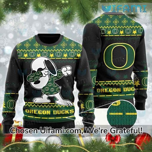 Ugly Sweater Oregon Ducks Cheerful Snoopy Oregon Ducks Gift