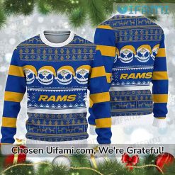 Ugly Sweater Rams Cheerful Jack Skellington Los Angeles Rams Gift