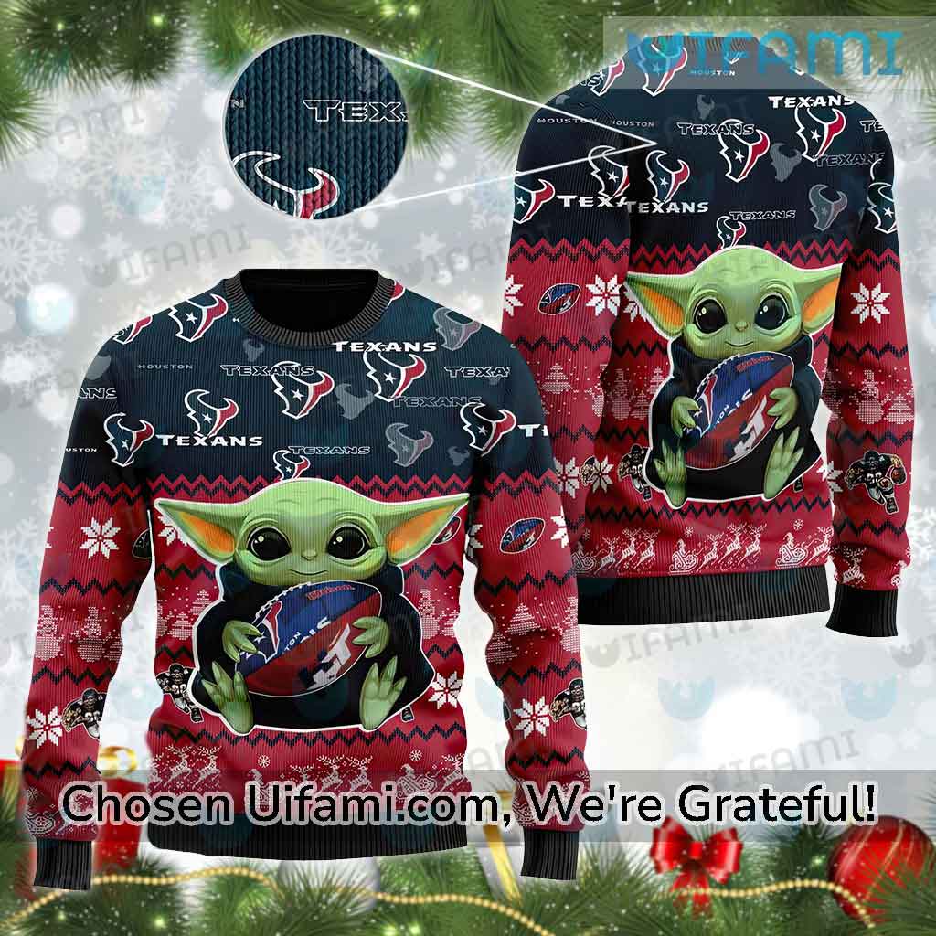 Ugly Sweater Texans Best-selling Baby Yoda Houston Texans Gifts For Him -  Personalized Gifts: Family, Sports, Occasions, Trending