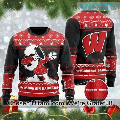 University Of Wisconsin Ugly Sweater Stunning Snoopy Wisconsin Badgers Gift
