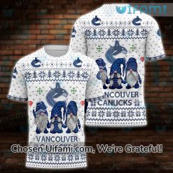 Vancouver Canucks T-Shirt 3D Thrilling Gnomes Christmas Gift