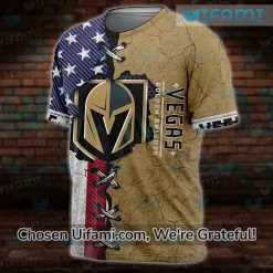 Vegas Golden Knights Womens Shirt 3D Most Important USA Flag Gift