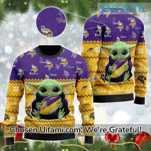 Vikings Sweater Affordable Baby Yoda Gifts For Minnesota Vikings Fans