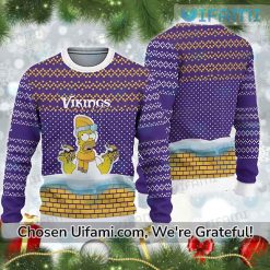 Vikings Sweater Mens Surprising Homer Simpson Minnesota Vikings Gift