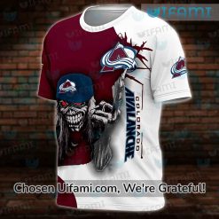 Vintage Avalanche Shirt 3D Simple Eddie The Head Colorado Avalanche Gifts