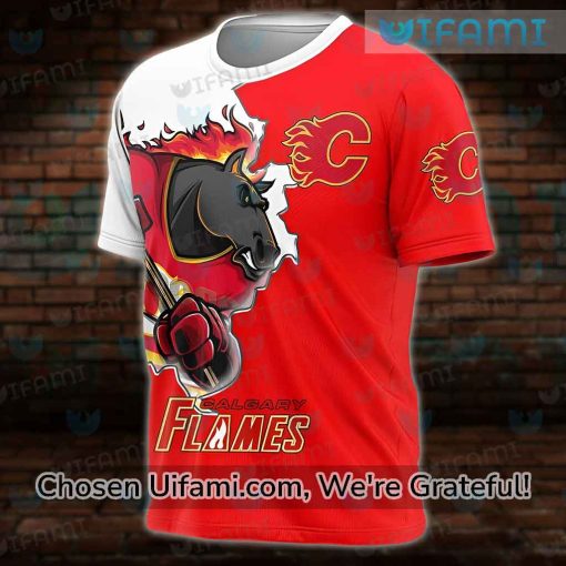 Vintage Calgary Flames T-Shirt 3D Unbelievable Mascot Calgary Flames Gifts
