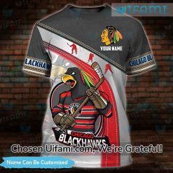 Vintage Chicago Blackhawks T Shirt 3D Mascot Custom Blackhawks Gift Exclusive