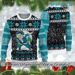 Vintage Dolphins Sweater Santa Claus Miami Dolphins Christmas Gift