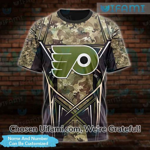 Vintage Flyers T-Shirt 3D Customized Hunting Camo Philadelphia Flyers Gift