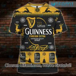 Vintage Guinness T-Shirt 3D Creative Guinness Beer Christmas Gifts