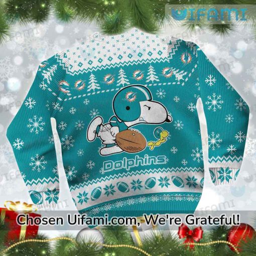 Vintage Miami Dolphins Sweater Snoopy Woodstock Miami Dolphins Gift