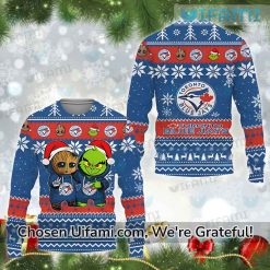 Vintage Toronto Blue Jays Sweater Wonderful Baby Groot Grinch Blue Jays Gift