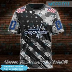 Vintage Washington Capitals Shirt 3D Custom USA Flag Gift Exclusive
