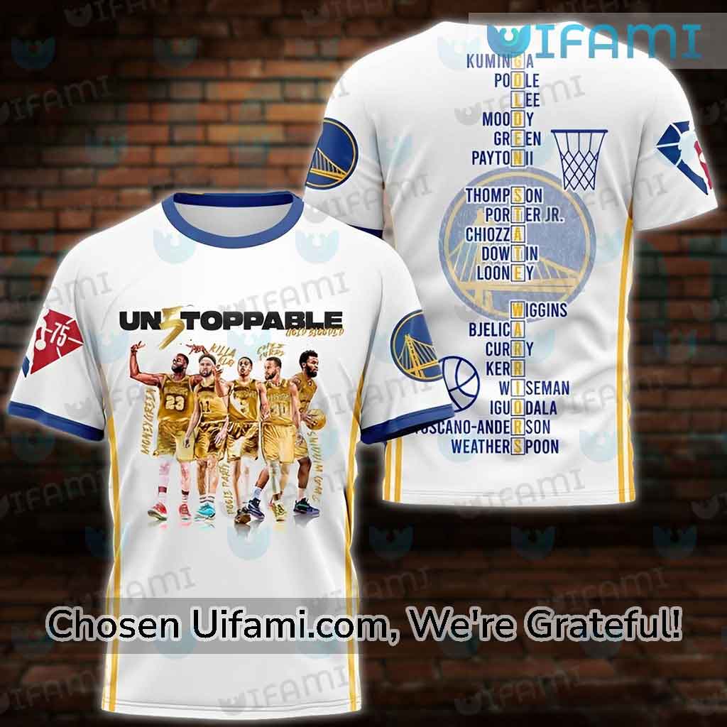 Warriors Tee Shirt 3D Exquisite Gifts For Golden State Warriors Fans