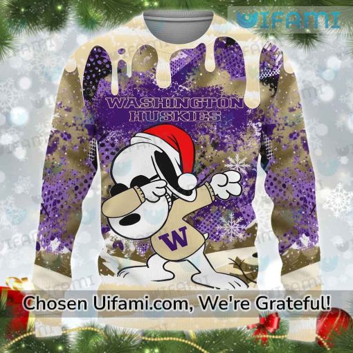 Washington Huskies Ugly Sweater Spectacular Snoopy UW Husky Gifts