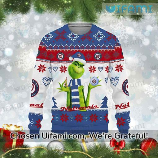Washington Nationals Ugly Sweater Best Grinch Nationals Christmas Gifts