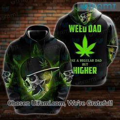 Weed Dad Hoodie 3D Lighthearted Skull Like A Regular Dad But Higher Lowes Father’s Day Sale