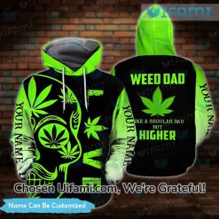 Weed Dad Hoodie 3D Like A Regular Dad But Higher Personalized Gift For Dad
