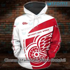 White Red Wings Hoodie 3D Hilarious Theme Gift Best selling