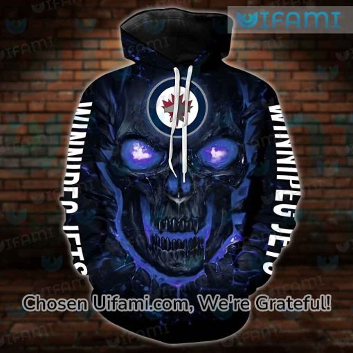 Winnipeg Jets Hoodie 3D Colorful Lava Skull Gift