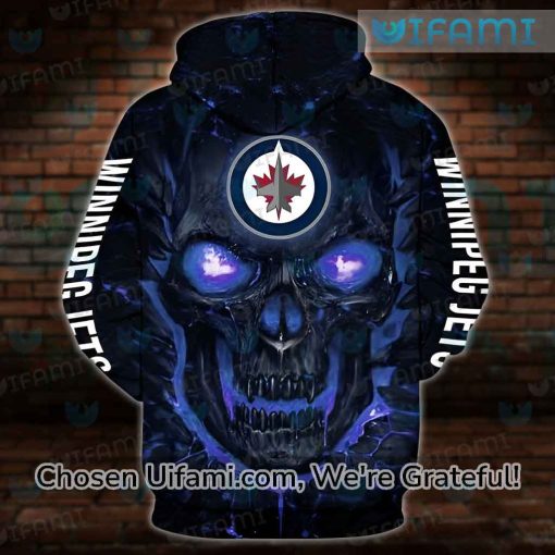 Winnipeg Jets Hoodie 3D Colorful Lava Skull Gift