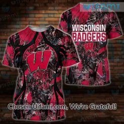 Wisconsin Badgers Apparel 3D Simple Hunting Camo Badgers Gift