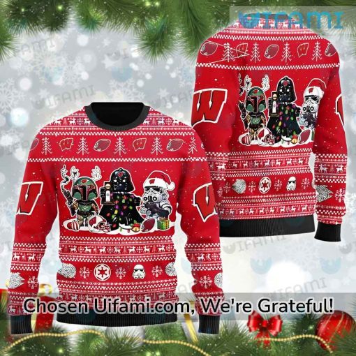 Wisconsin Badgers Ugly Christmas Sweater Best Star Wars Badgers Gift