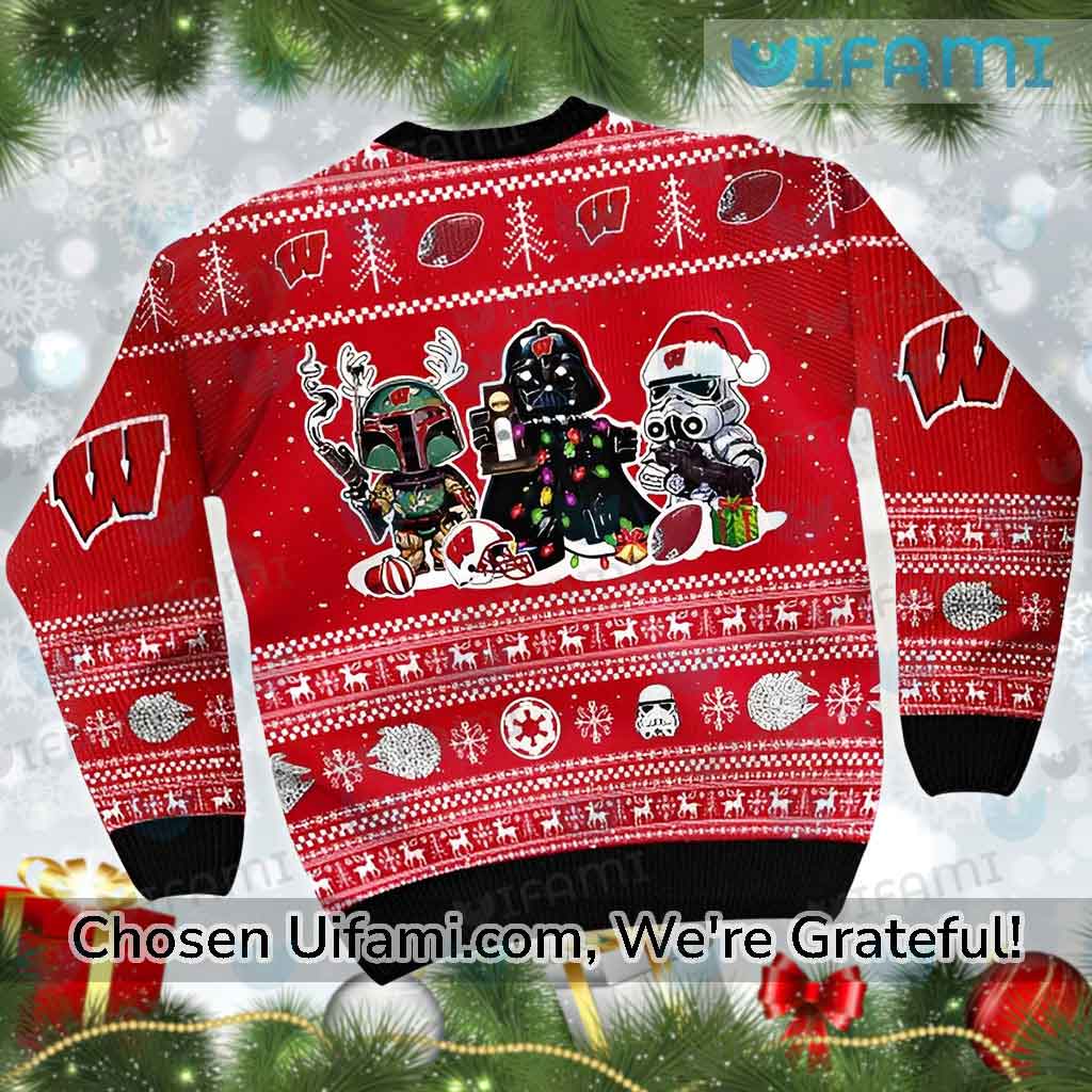 Wisconsin Badgers Ugly Christmas Sweater Best Star Wars Badgers Gift