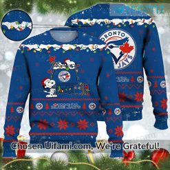 Womens Blue Jays Sweater Spectacular Snoopy Toronto Blue Jays Gift Best selling