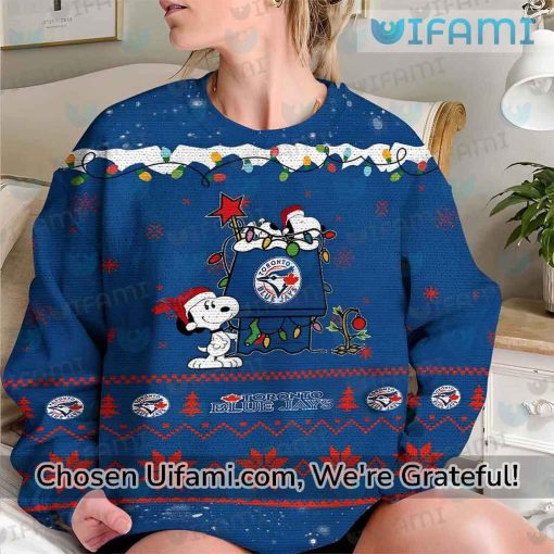 Womens Blue Jays Sweater Spectacular Snoopy Toronto Blue Jays Gift