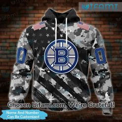Womens Boston Bruins Hoodie 3D Custom USA Flag Gift