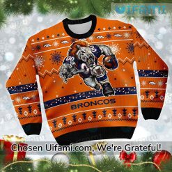 Retro Broncos Sweater Superb Mascot Denver Broncos Gift