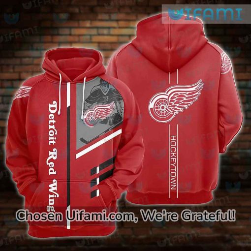 Womens Detroit Red Wings Hoodie 3D Spirited Hockey Town Hockey Town Gift