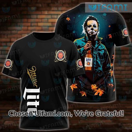 Womens Miller Lite Shirt 3D Gorgeous Michael Myers Miller Lite Gift