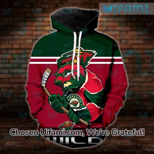 Womens Minnesota Wild Hoodie 3D Graceful Mascot Gift