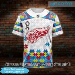 Youth Red Wings Shirt 3D Personalized Autism Detroit Red Wings Gift Best selling