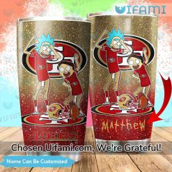 49ers Tumbler Cup Custom Wonderful Rick And Morty 49ers Christmas Gift