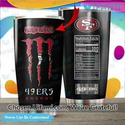 49ers Tumbler With Straw Personalized Nutrition Facts San Francisco 49ers Gift
