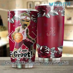 Alabama Tumbler With Straw Selected Baby Groot Alabama Crimson Tide Gift