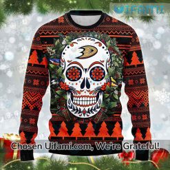 Anaheim Ducks Ugly Christmas Sweater Jaw-dropping Sugar Skull Gift