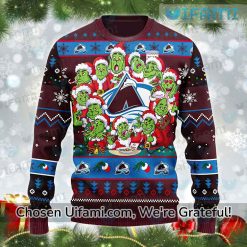 Avalanche Christmas Sweater Exclusive Grinch Colorado Avalanche Gift
