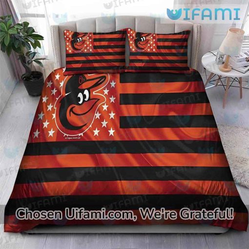 Baltimore Orioles Bed Sheets Spirited USA Flag Orioles Gift Ideas