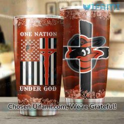 Baltimore Orioles Tumbler Fascinating USA Flag Under God Orioles Gift Best selling