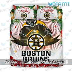 Boston Bruins Bedding Full Radiant Christmas Bruins Gift High quality